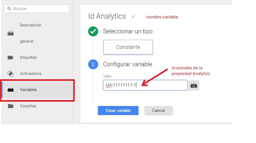 Google Analytics Tag Manager Variable