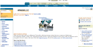 Ver páginas webs antiguas - Amazon año 1999