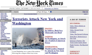 Ver páginas webs antiguas - New York Times año 2001